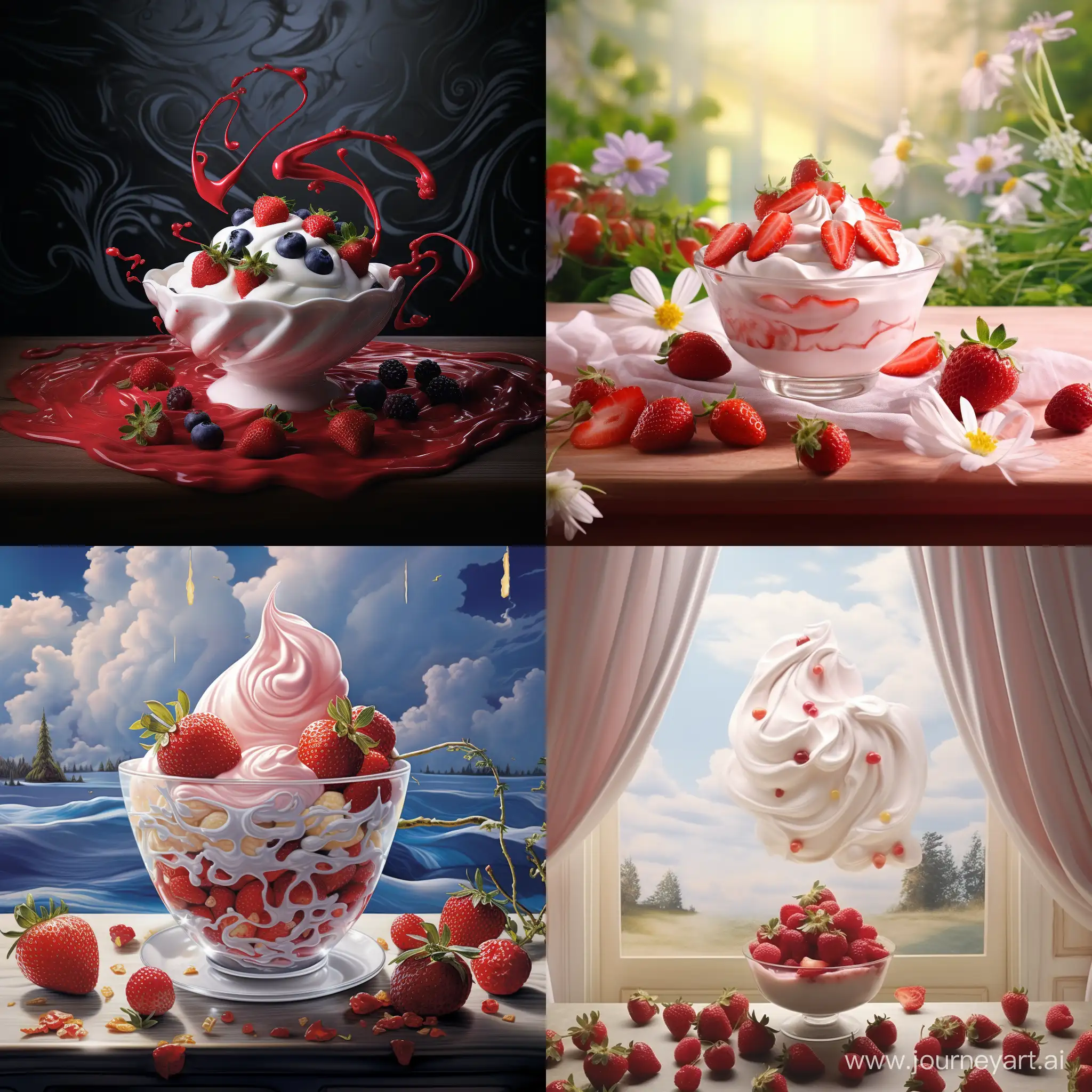 Delicious-Yogurt-with-Fresh-Strawberries-Advertisement