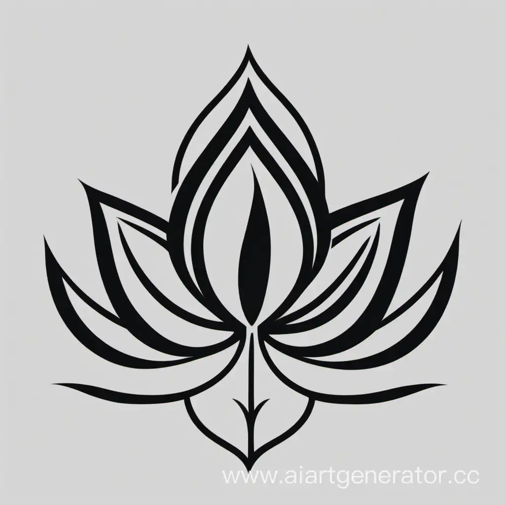 Логотип чёрный лотос