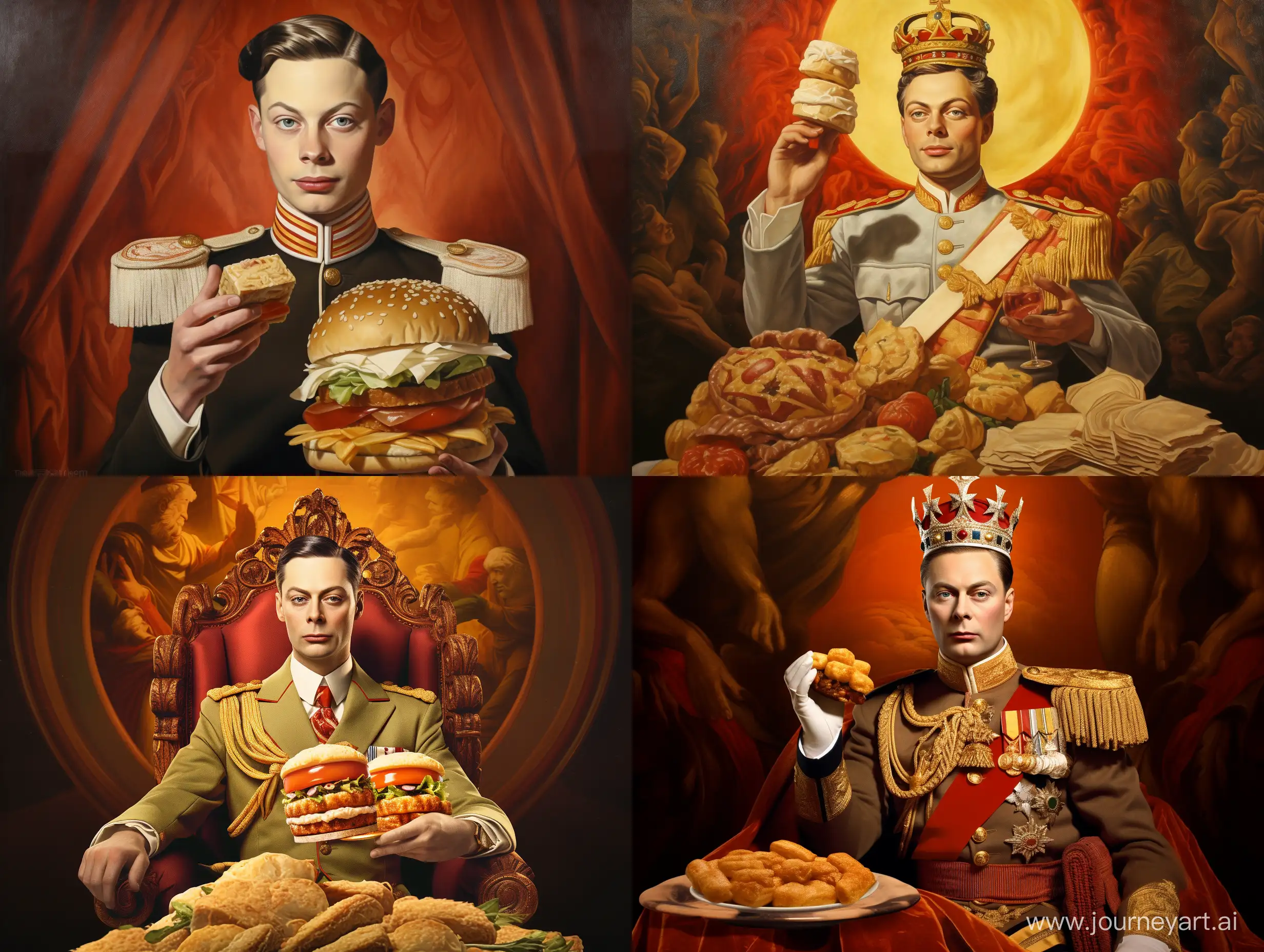 King-George-VI-Enjoying-a-McDonalds-Hamburger