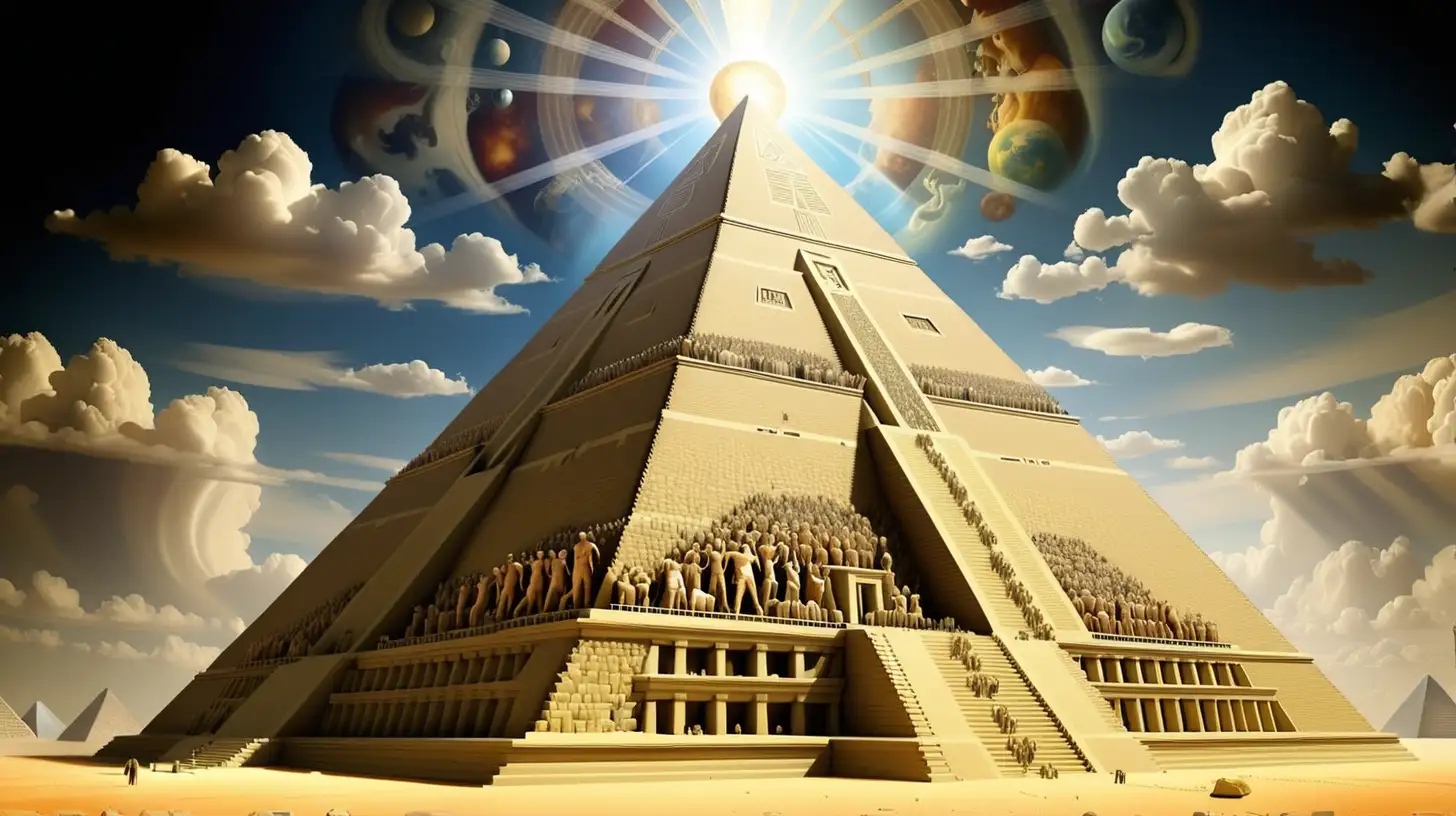 Chronicles of Creation Mans Ascent in the Pyramid of Existence