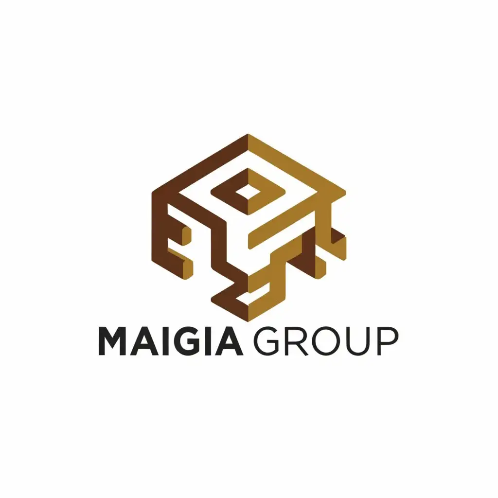a logo design,with the text "MAIGIA GROUP", main symbol:HOUSE SHAPE,complex,be used in Retail industry,clear background