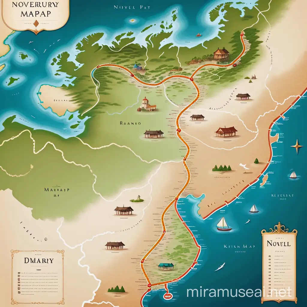 literary cartography, road, novel, literature itinerary map