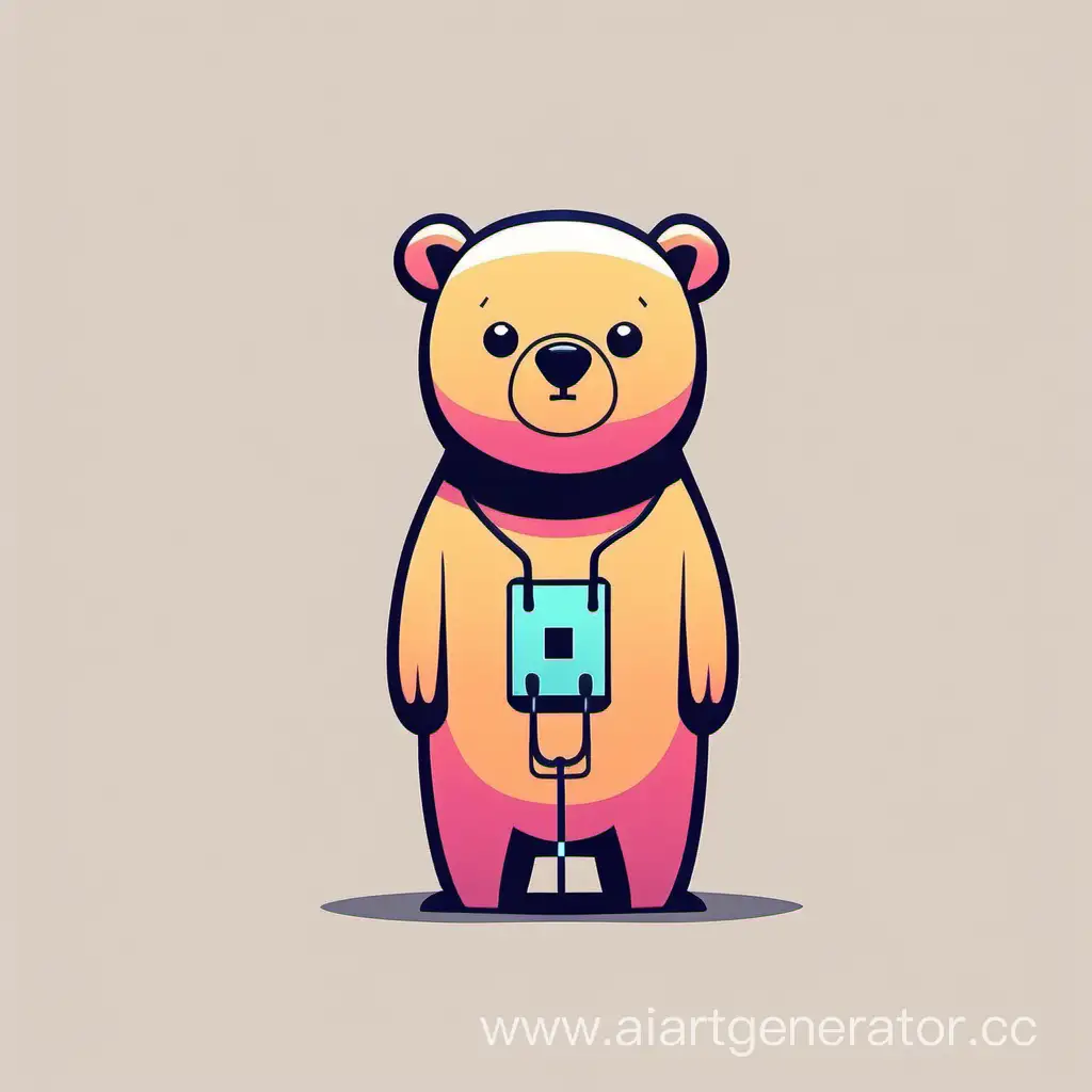 Electric-Bear-in-Minimalist-Style