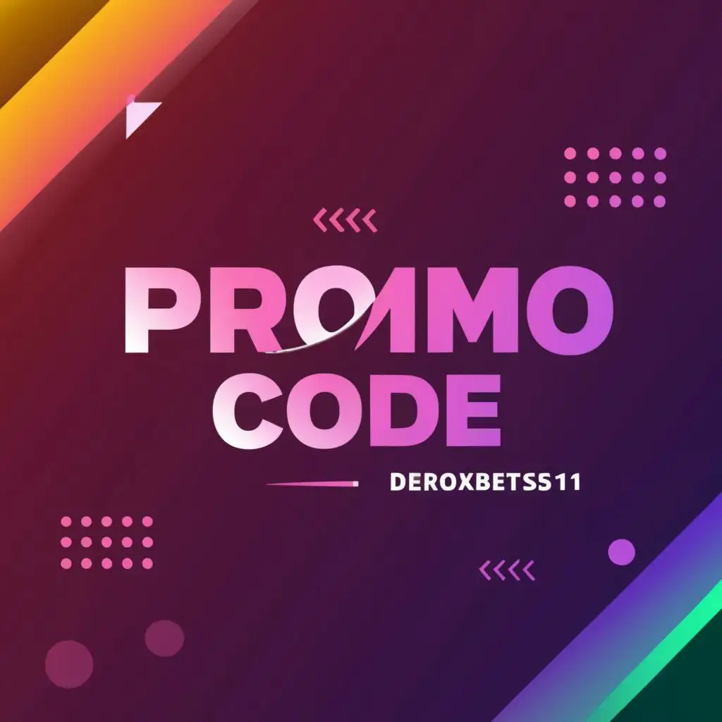 logo, PROMO CODE- DEROXBETS11, with the text "PROMO CODE- DEROXBETS11", typography