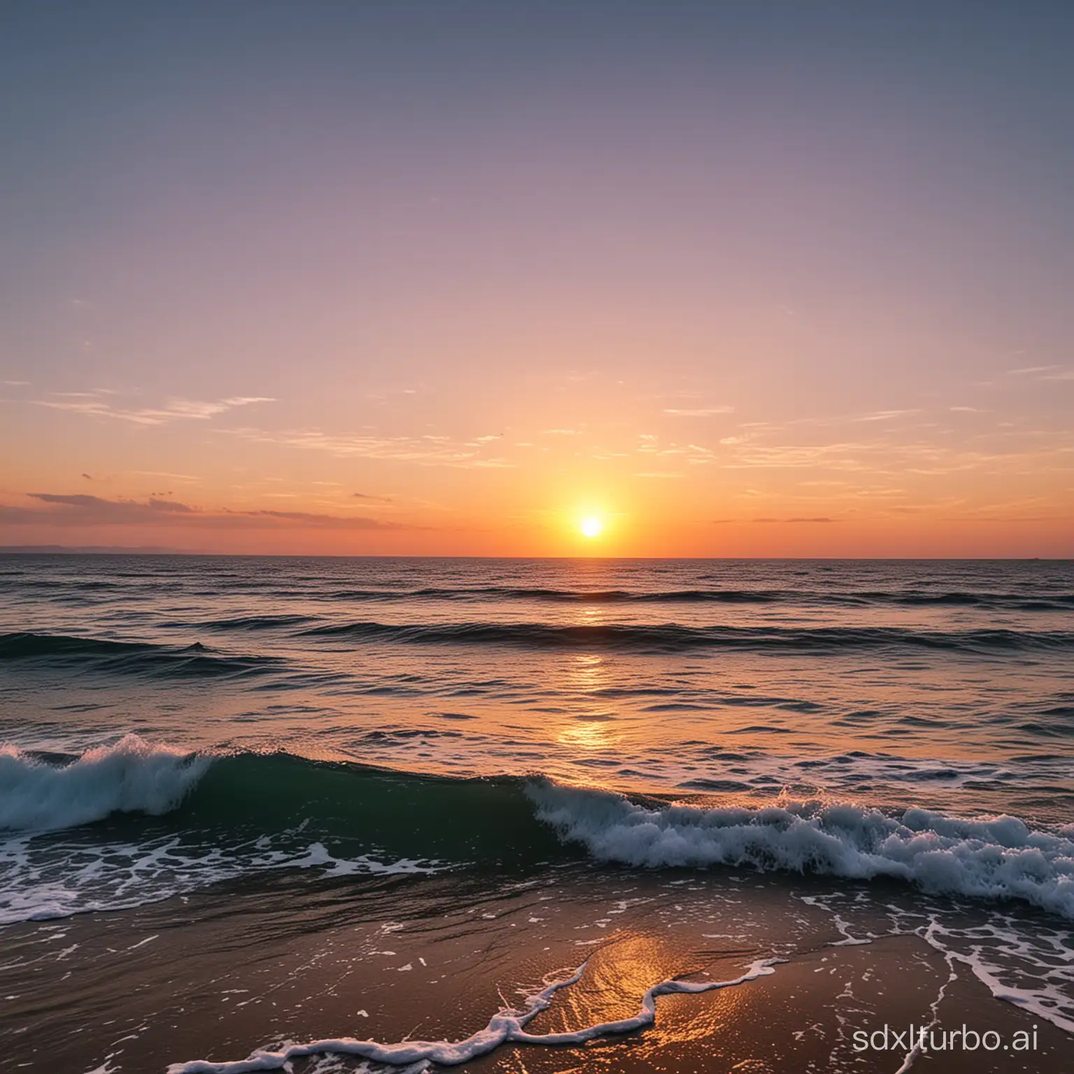 Vibrant-Sunset-Over-Serene-Seascape