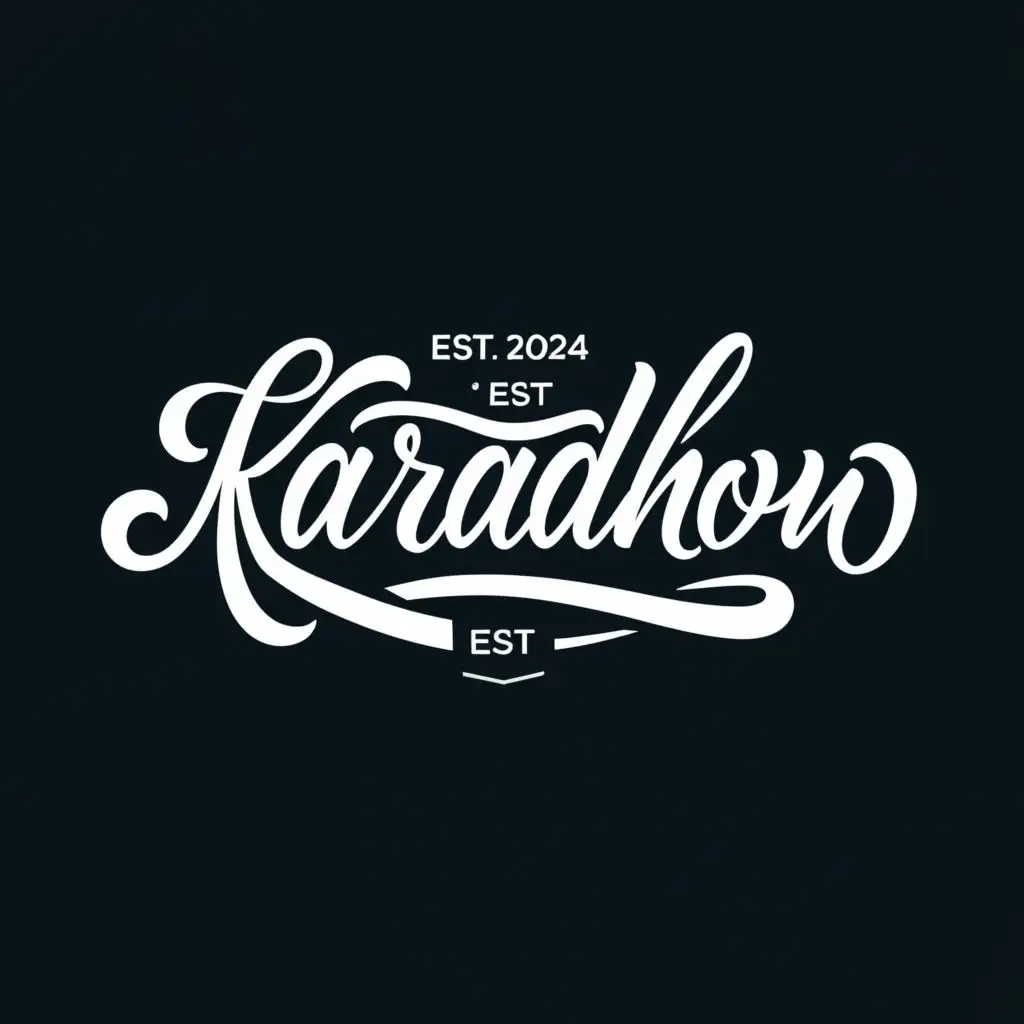 logo, est.2024, with the text "KARADZHOV ", typography, be used in Technology industry