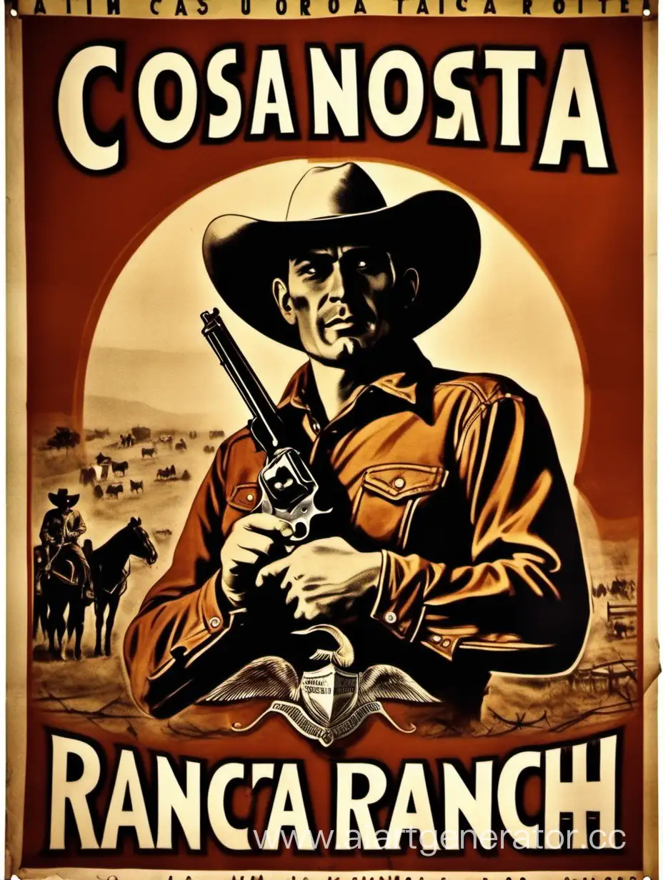 Russian-Cosa-Nostra-Ranch-Recruitment-Poster-in-Cowboy-Style