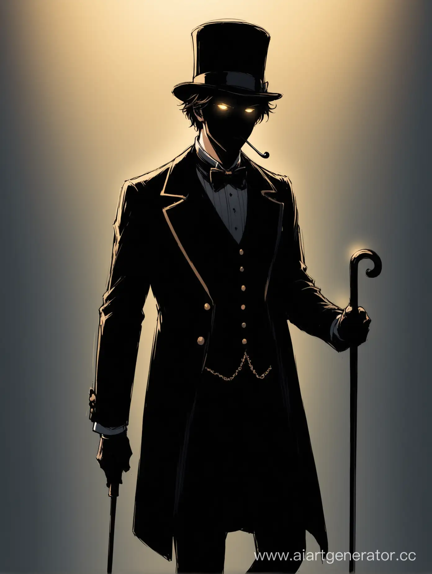 Mysterious-Gentleman-in-Top-Hat-and-Cane-with-Highlighted-Eyes