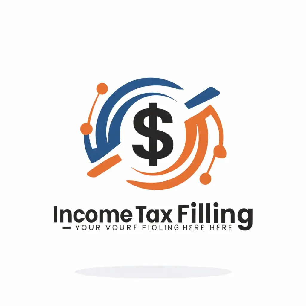 a logo design,with the text "INCOME TAX FILING", main symbol:BY RUDRA KIRI,Moderate,be used in Finance industry,clear background