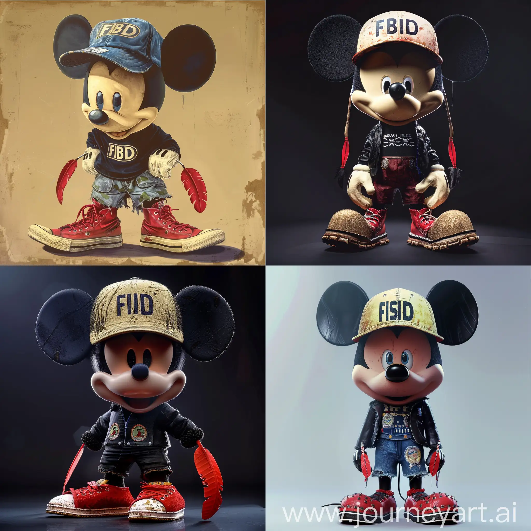 Mickey-Mouse-from-Dagestan-Wearing-FBI-Cap-and-Red-Moccasins