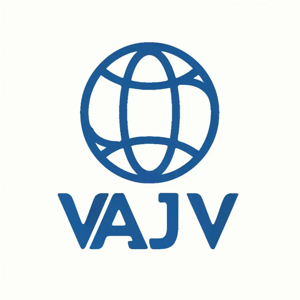 logo, globe, with the text "VAJV", typography, be used in Nonprofit industry