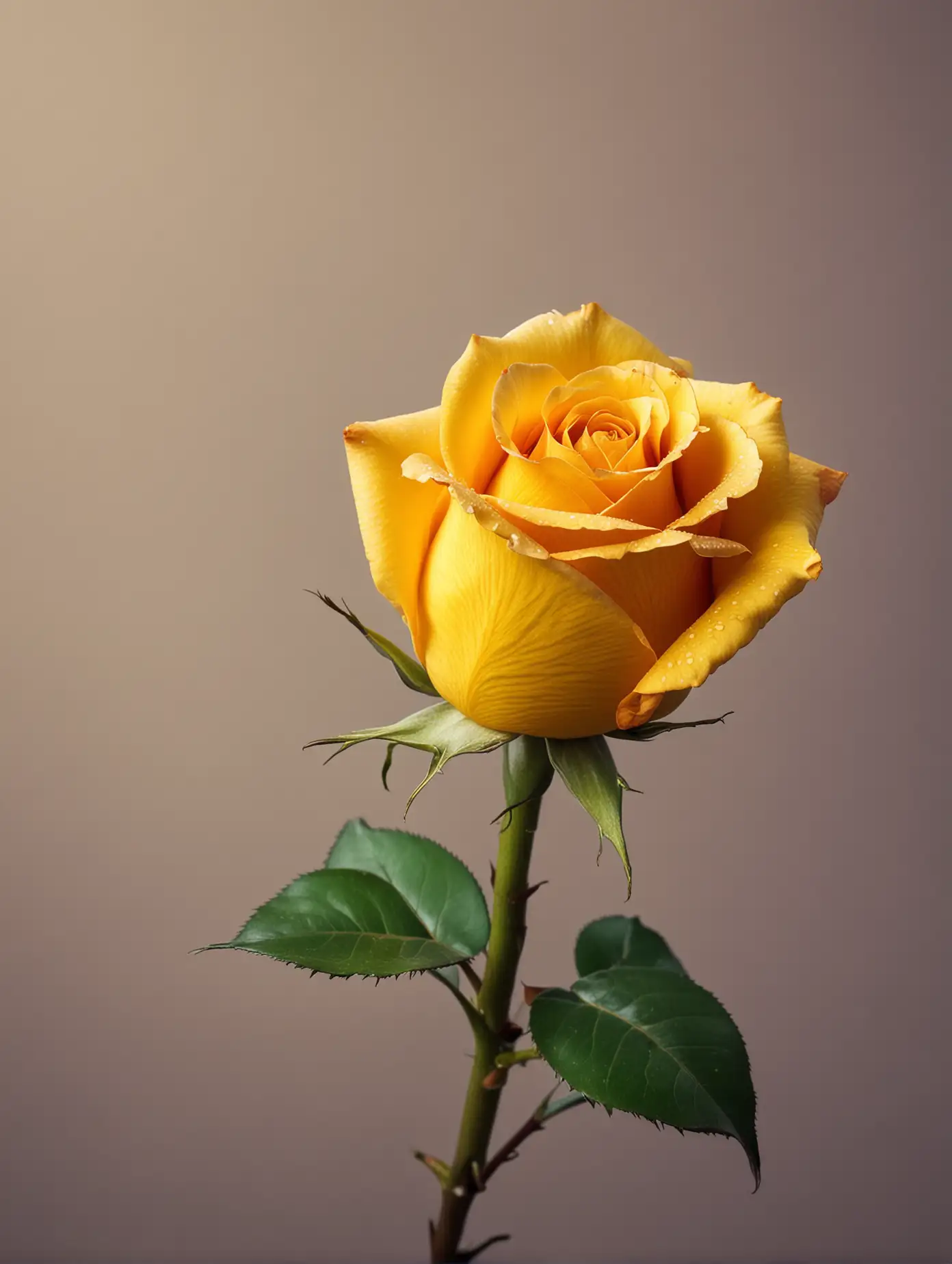 Vibrant Yellow Rose Blossoming in Stunning 4K Resolution