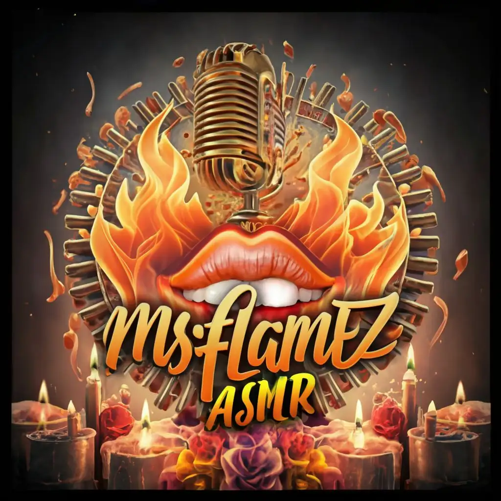 LOGO-Design-For-MsFlamez-ASMR-Sensual-Fire-and-Floral-Elegance-in-Entertainment