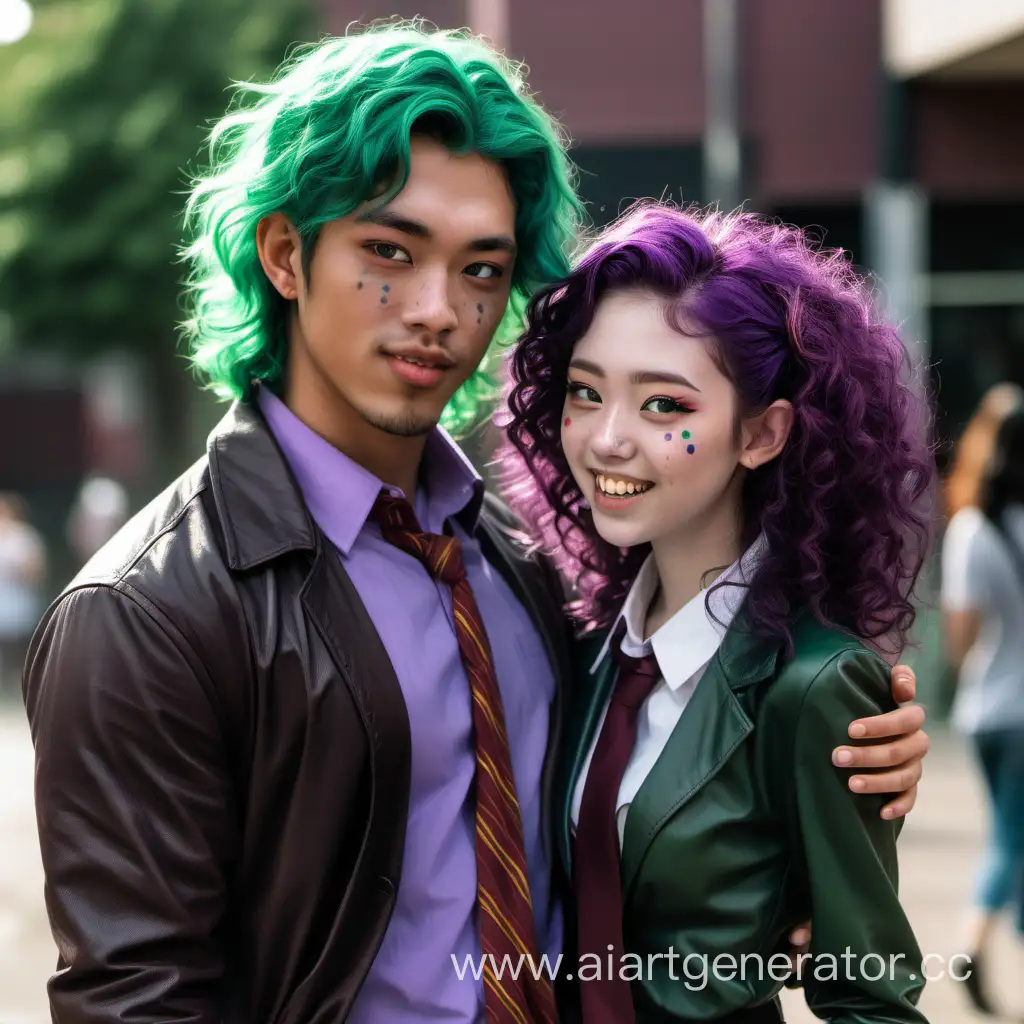 Vibrant-Encounter-Freckled-Girl-in-Colorful-Tie-Meets-Stylish-Guy-with-Piercing