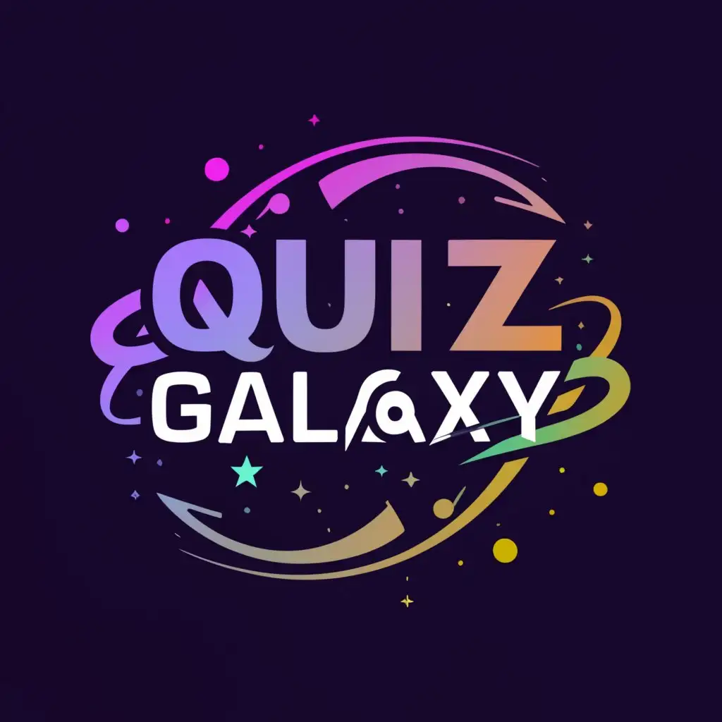 a logo design,with the text "Quiz Galaxy", main symbol:galaxy,Moderate,be used in Entertainment industry,clear background