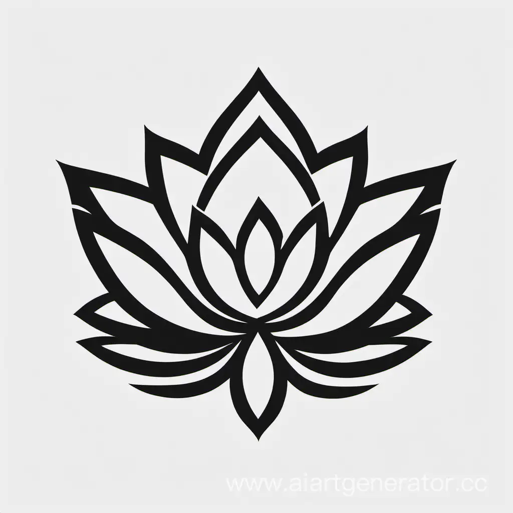 Minimalist-Black-and-White-Lotus-Logo-Design