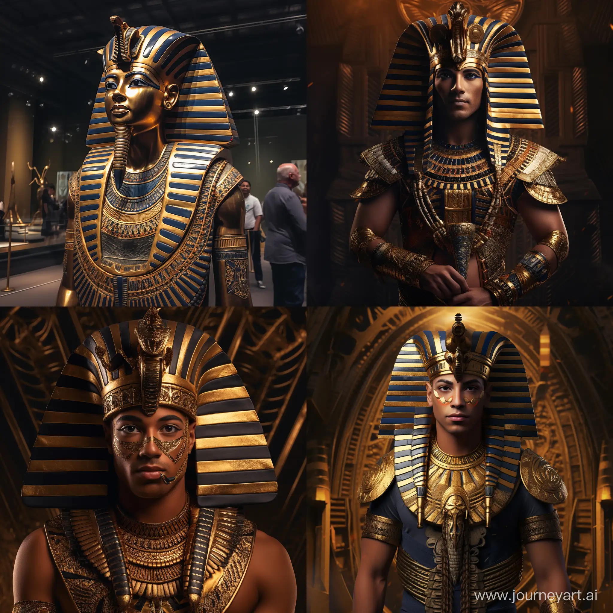 شخصية مثل الملك توت تحمل الملامح الفرعونية وتقدم النصح