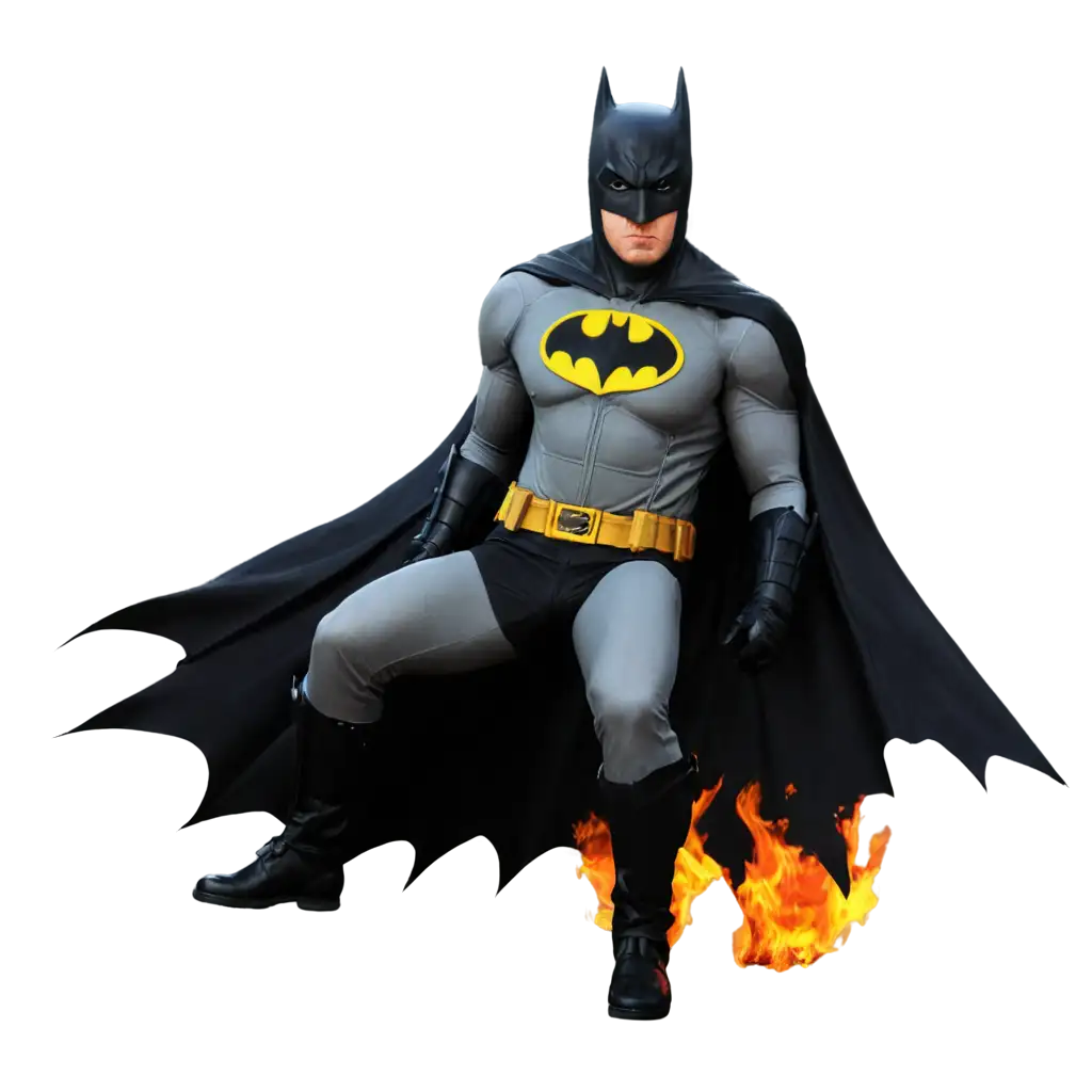 Dynamic-Batman-in-Fire-PNG-Igniting-the-Dark-Knights-Fury-in-HighDefinition-Flames