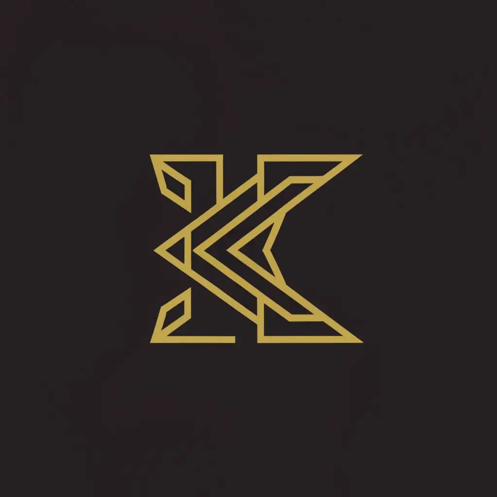 a logo design,with the text 'KH' white color text gold-black, main symbol:arrow,complex,be used in Technology industry,clear background