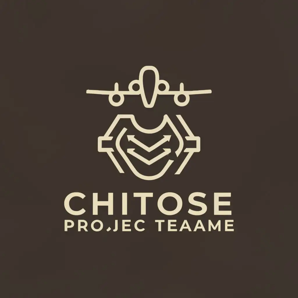 a logo design,with the text "Chitose Project Team", main symbol:Airplane and living space,Moderate,be used in Real Estate industry,clear background