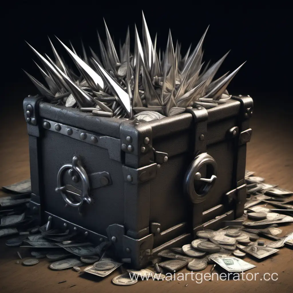 Safe-Deposit-Box-with-Spikes-Nails-and-Shards