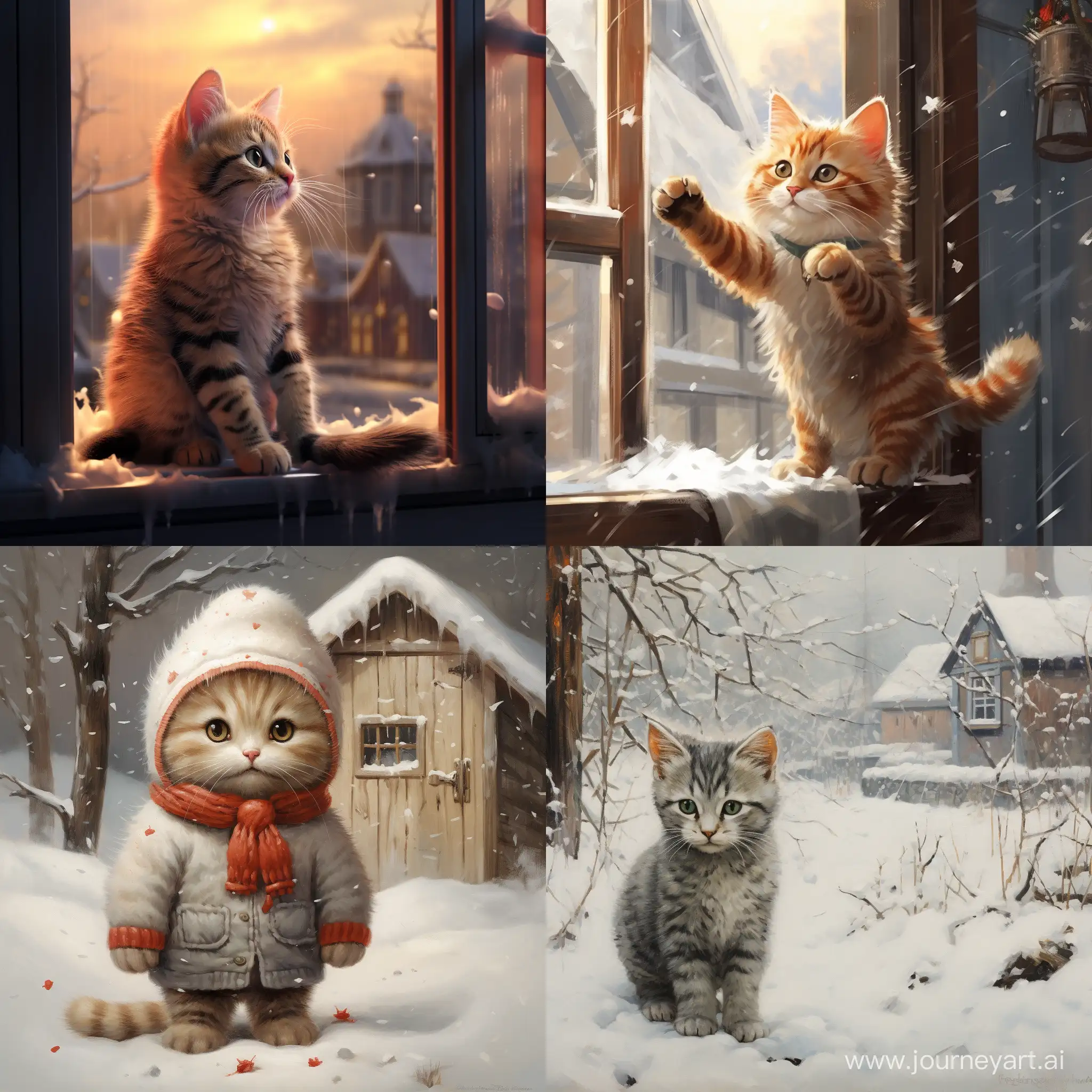 Playful-Kitty-Enjoying-Snowy-Wonderland