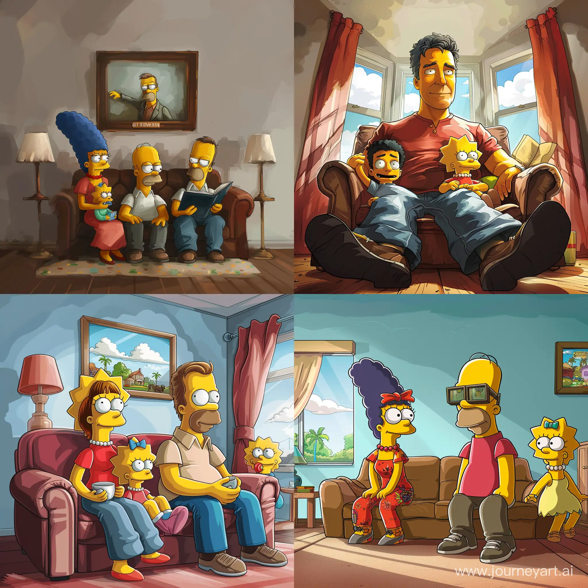 The-Simpsons-Family-Portrait-in-Jacob-Philipp-Hacker-Style