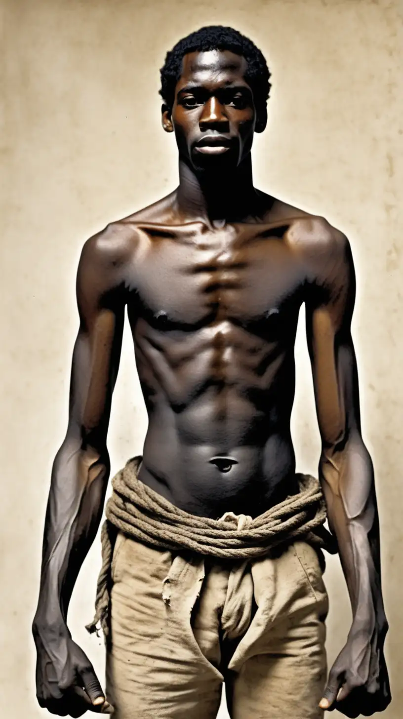 a Black male slave  broke free of slavery