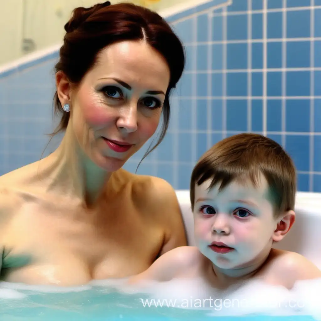Father-and-Son-Conspiring-over-Princess-Mary-Test-Answers-in-Jacuzzi
