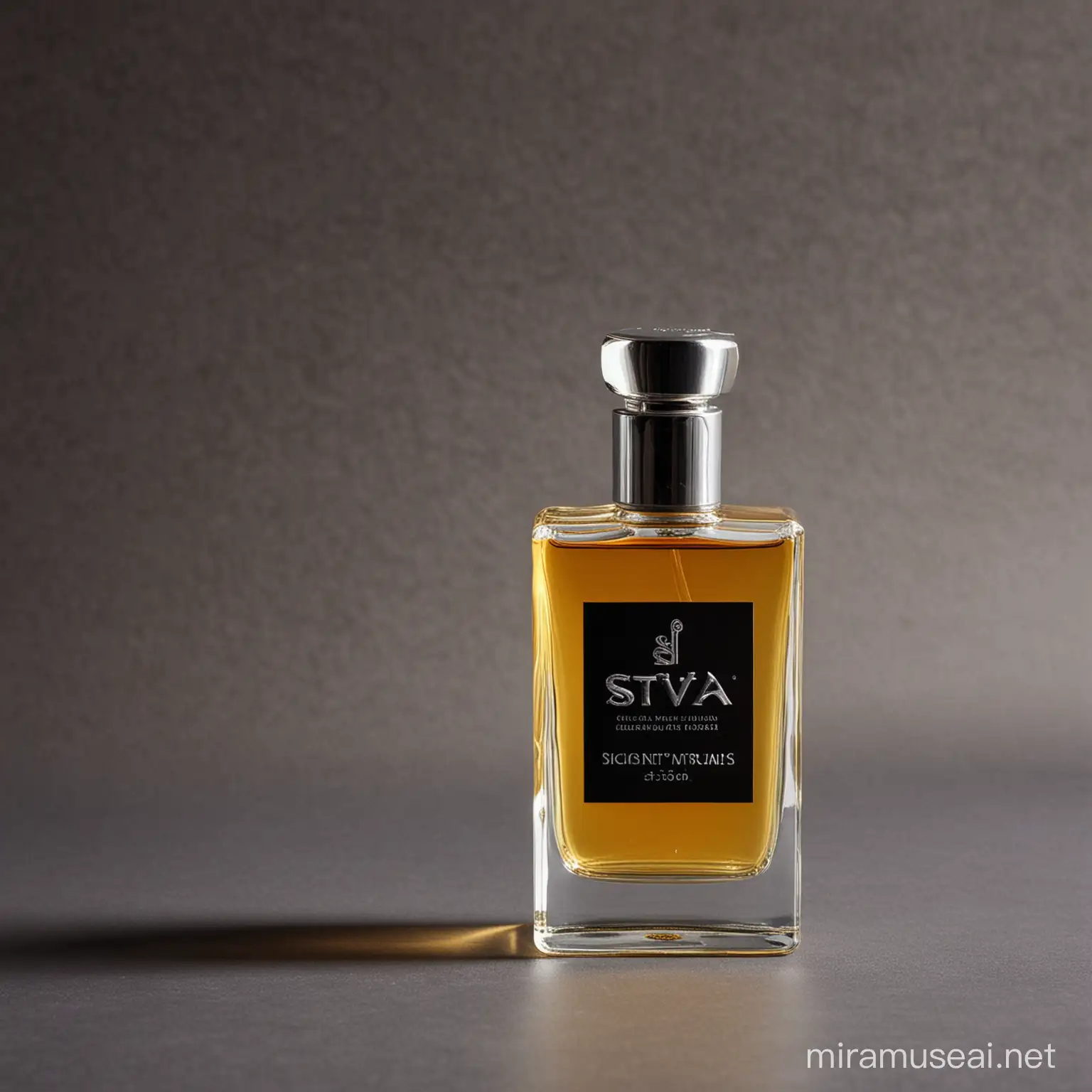 Create a cologne bottle called, STVA for Men, by Shish 