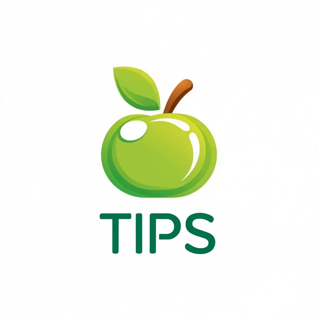 a logo design,with the text "Tips", main symbol:healthy apples,Moderate,be used in Sports Fitness industry,clear background