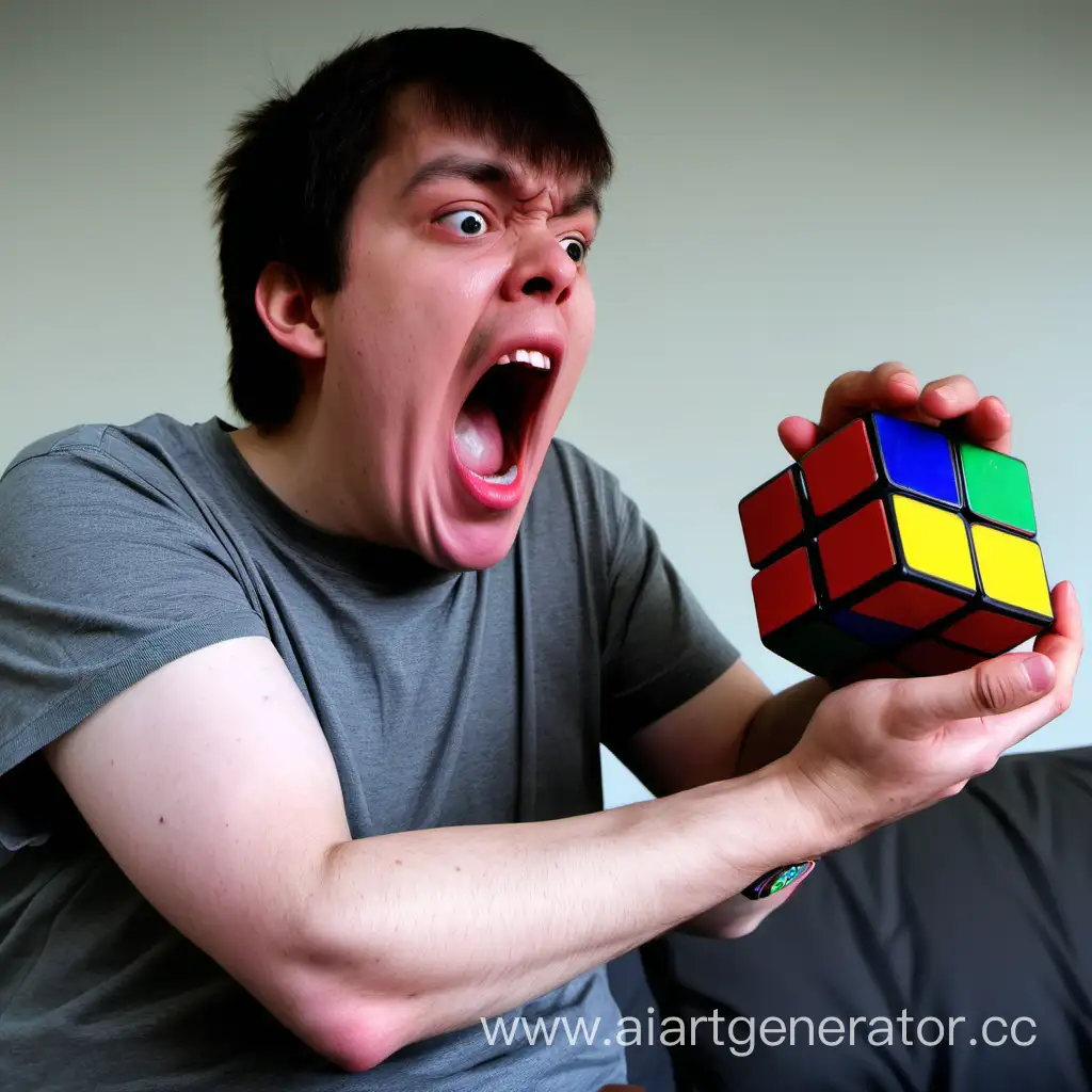 Anxious-Person-Struggles-with-Solving-a-Rubiks-Cube