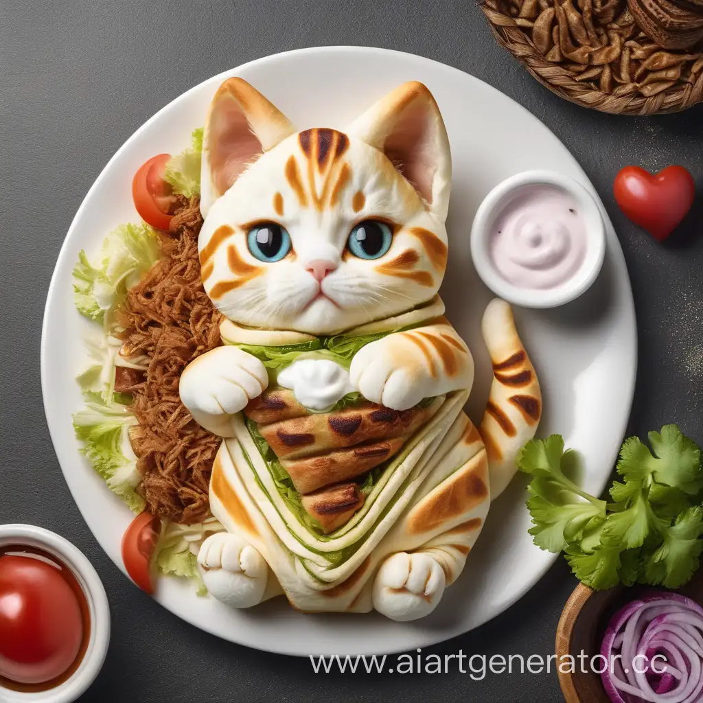 Cute-Shawarma-Kitten-Adorable-Middle-Eastern-Cuisine-Art