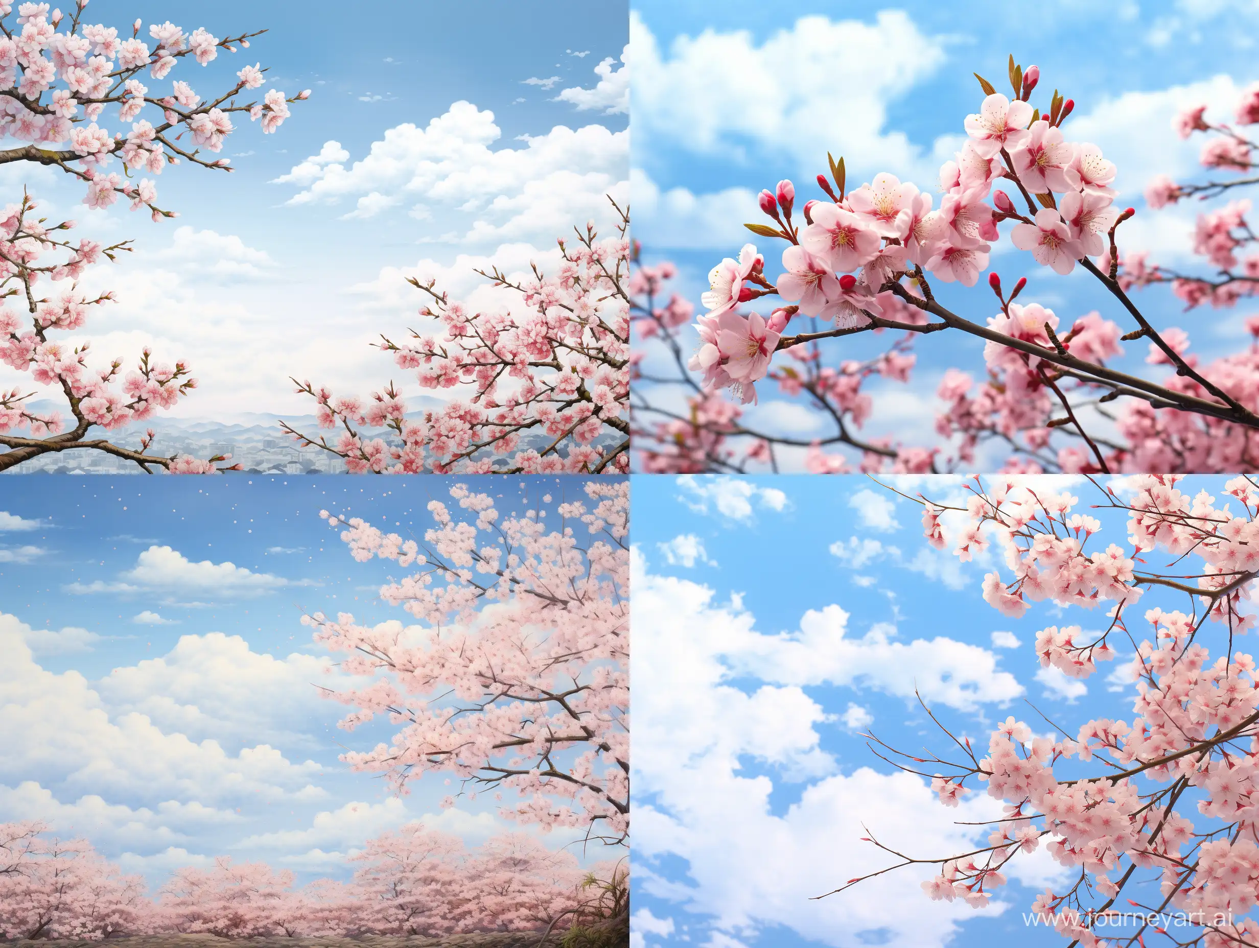 Tranquil-Cherry-Blossom-Sky-Realistic-Photography-with-Blossom-Adorned-Horizon