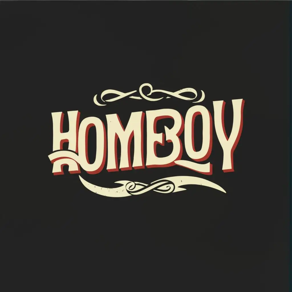 logo, homeboy, with the text "homeboy", typography, be used in Entertainment industry