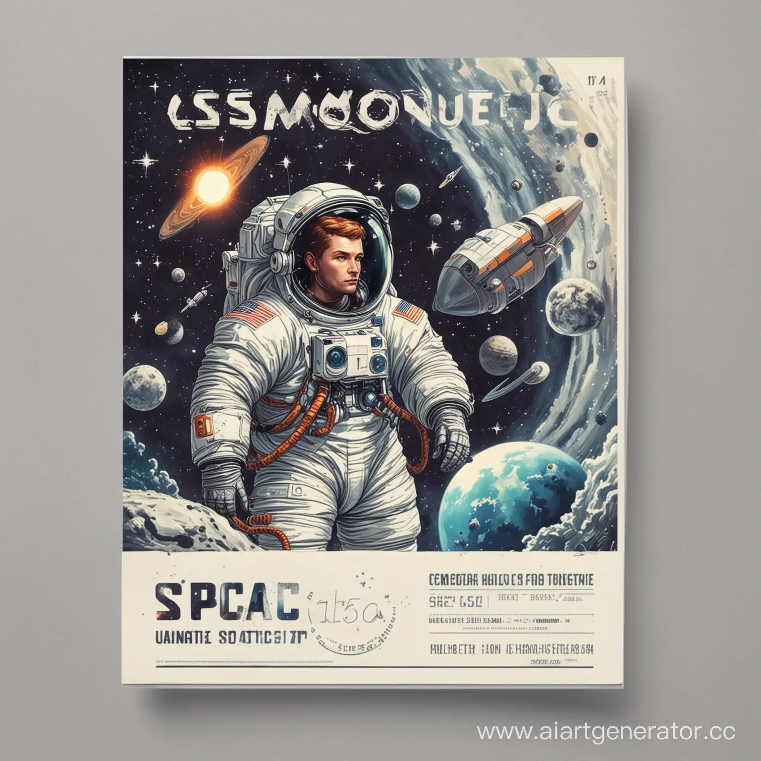 открытка ко дню космонавтики с  космосом

