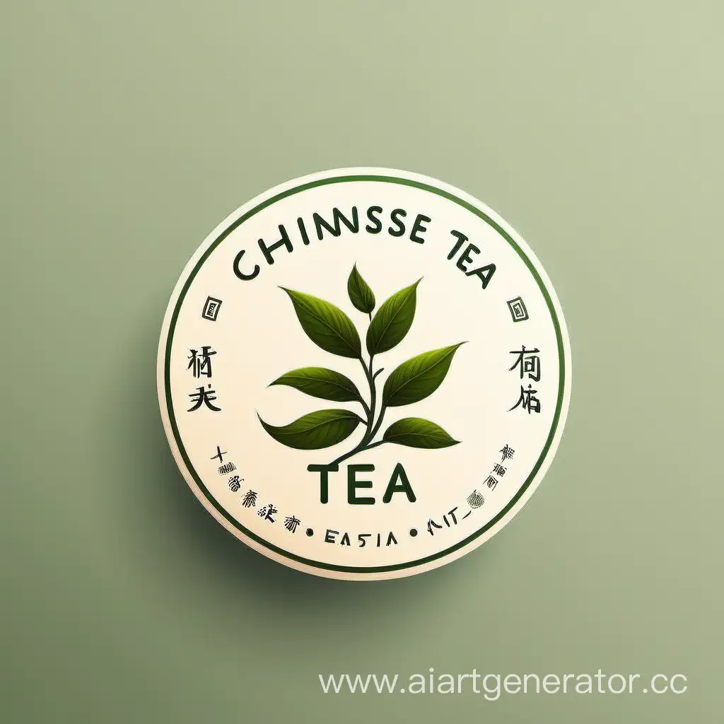 Логотип круглый для сайта с чаем китайским
