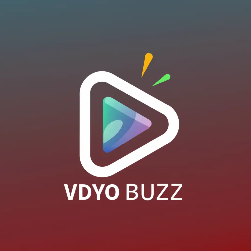 LOGO-Design-For-VDYO-buzz-Vibrant-Play-Button-Incorporation-for-Entertainment-Industry
