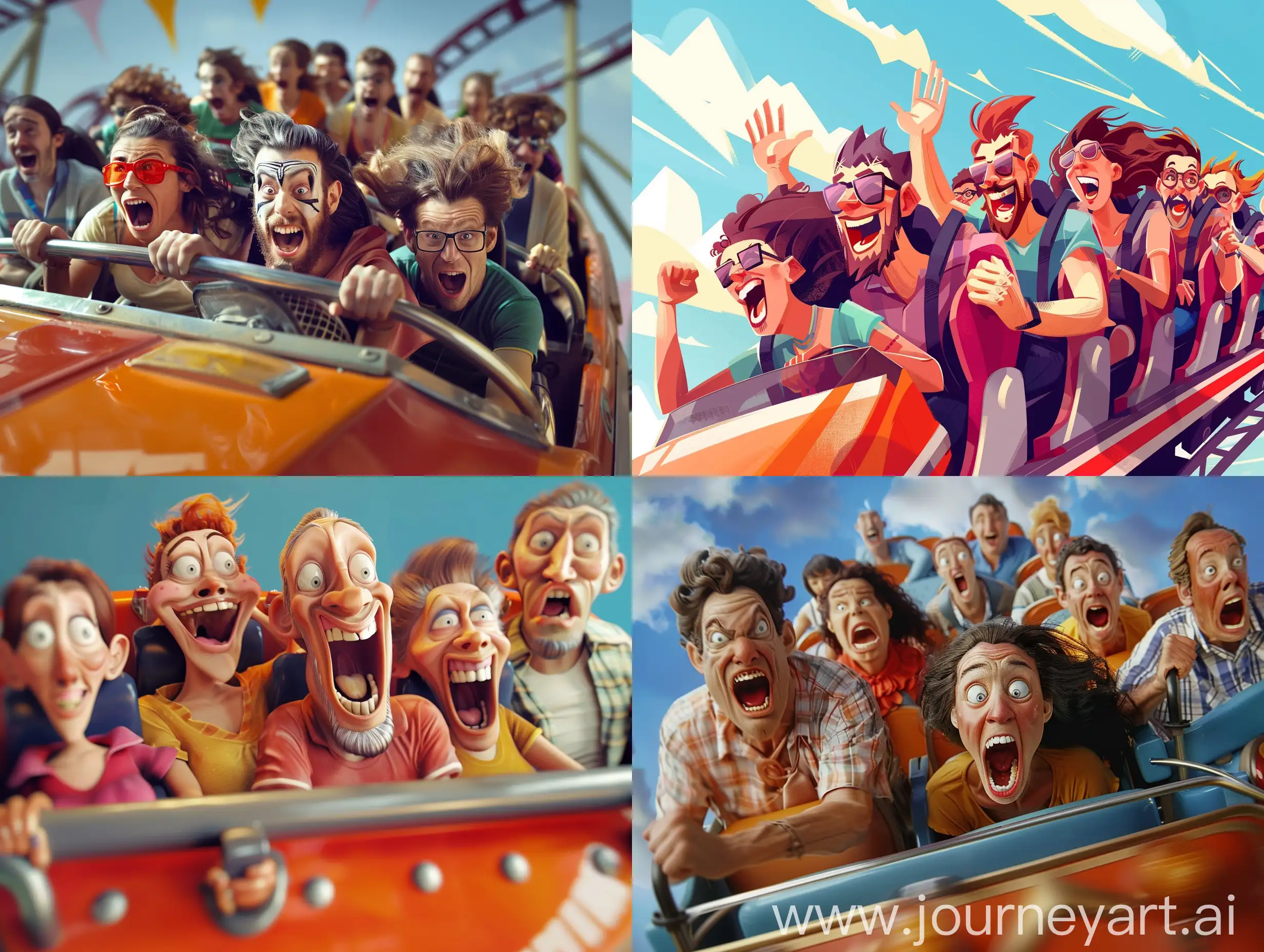 Hilarious-Roller-Coaster-Ride-with-Exaggerated-Expressions