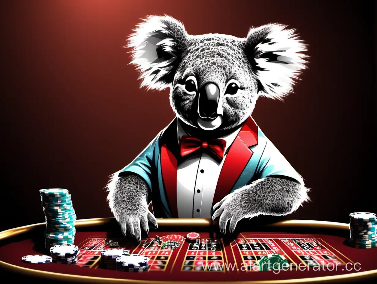 Koala playing Casino