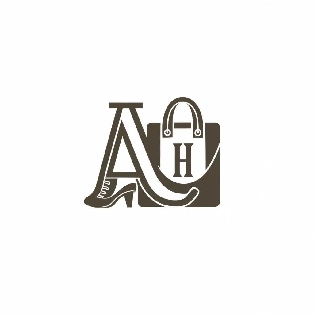 LOGO-Design-For-AH-Stylish-Shoes-and-Bag-Theme-with-Typography