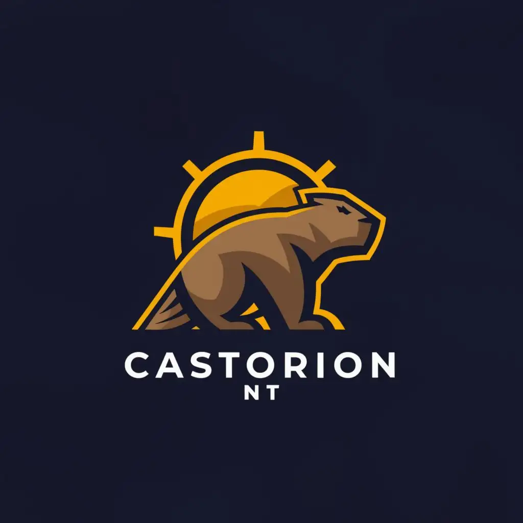 a logo design,with the text "Castorion.NET", main symbol:Beaver,Moderate,clear background