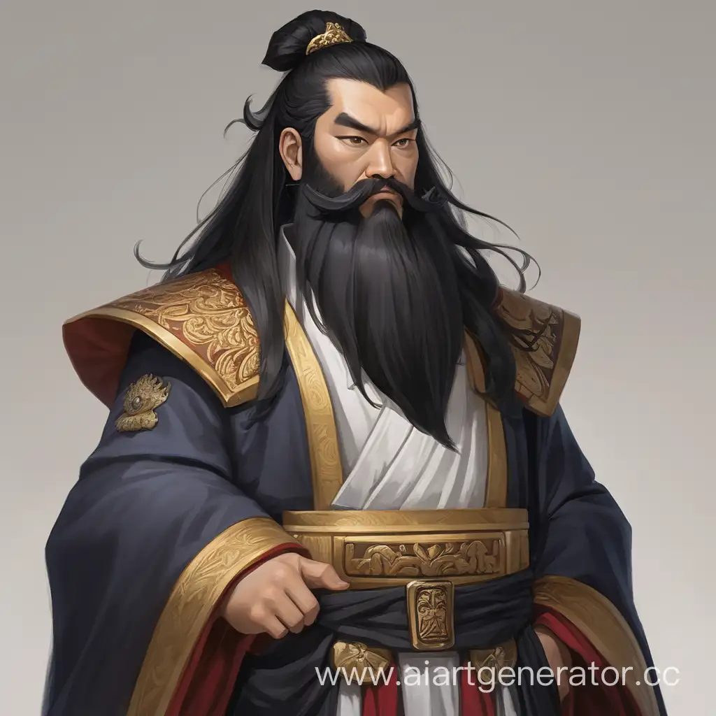 Bum-Emperor-with-Long-Hair-and-Black-Beard