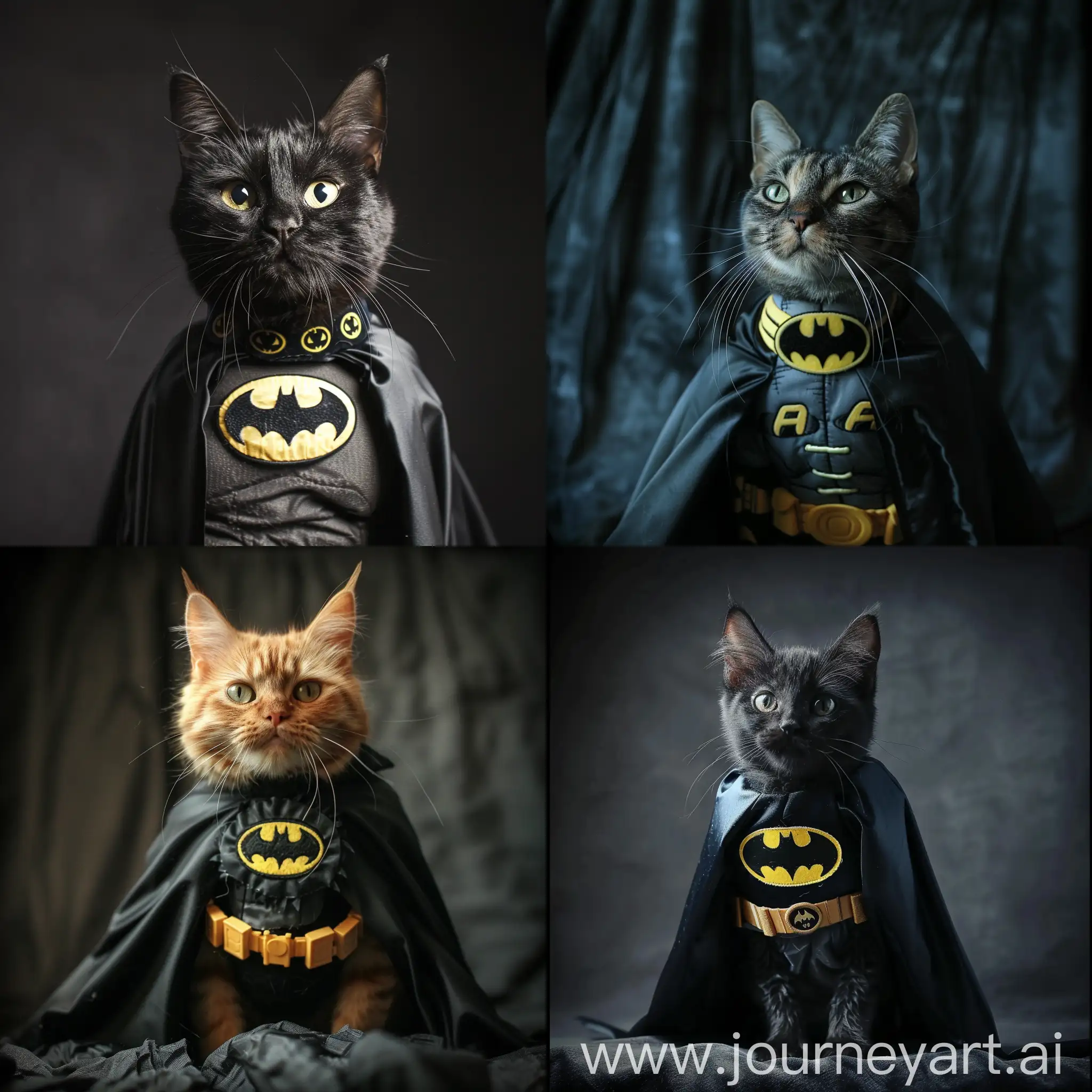 Caped-Crusader-Cat-Feline-Hero-in-Batman-Costume