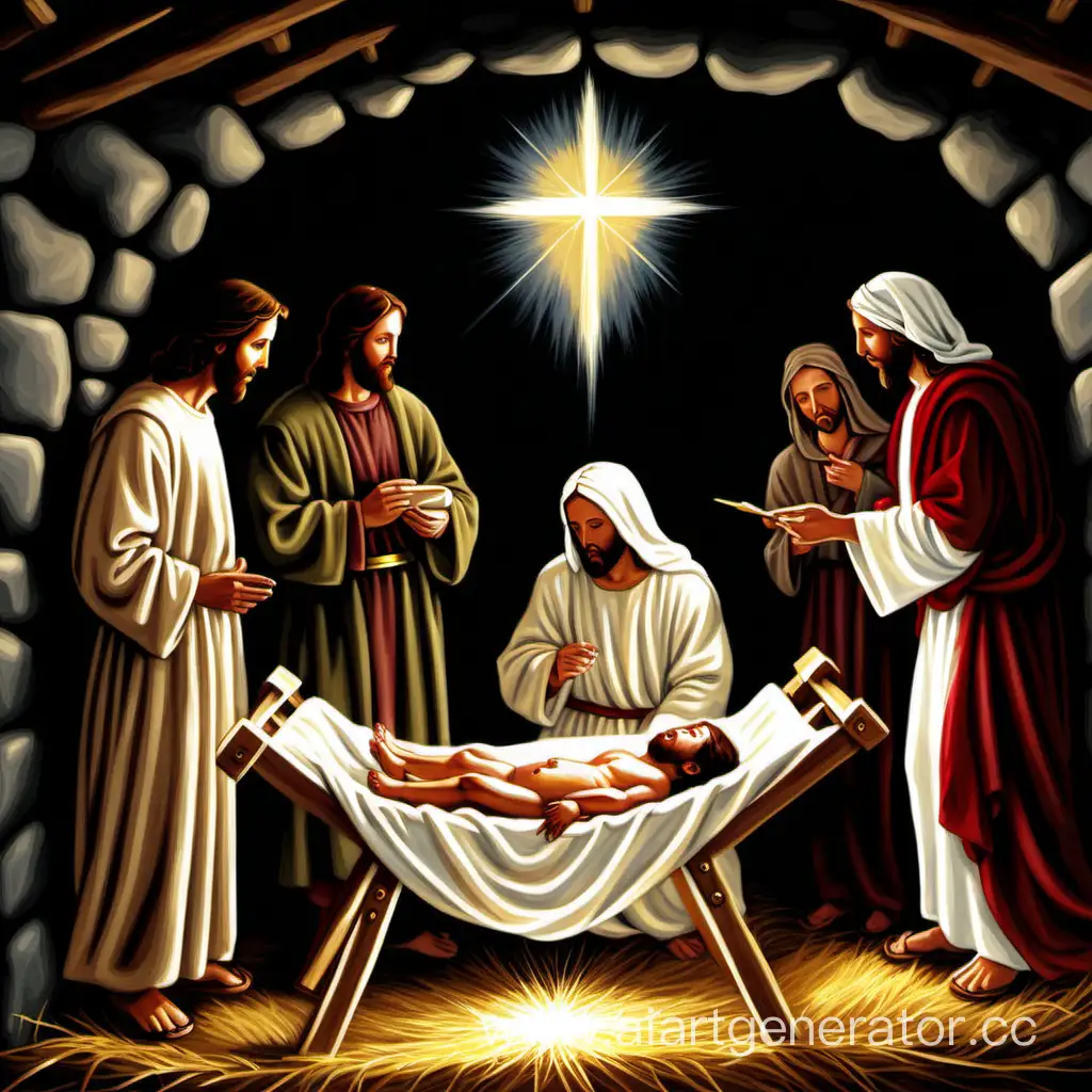 иисус родился живопись 
