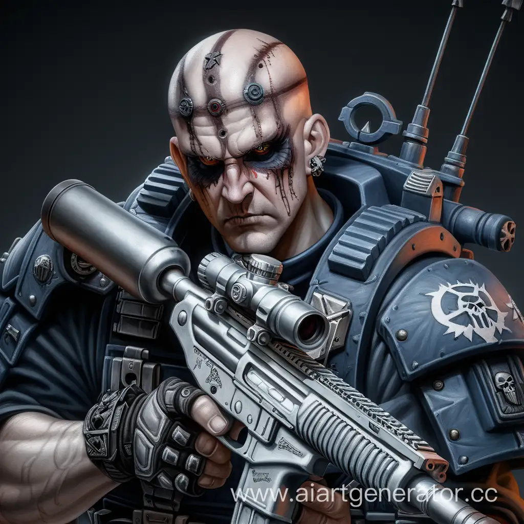 Gothic-Portrait-of-a-Scarred-Warrior-with-Sniper-Rifle-in-Warhammer-40000