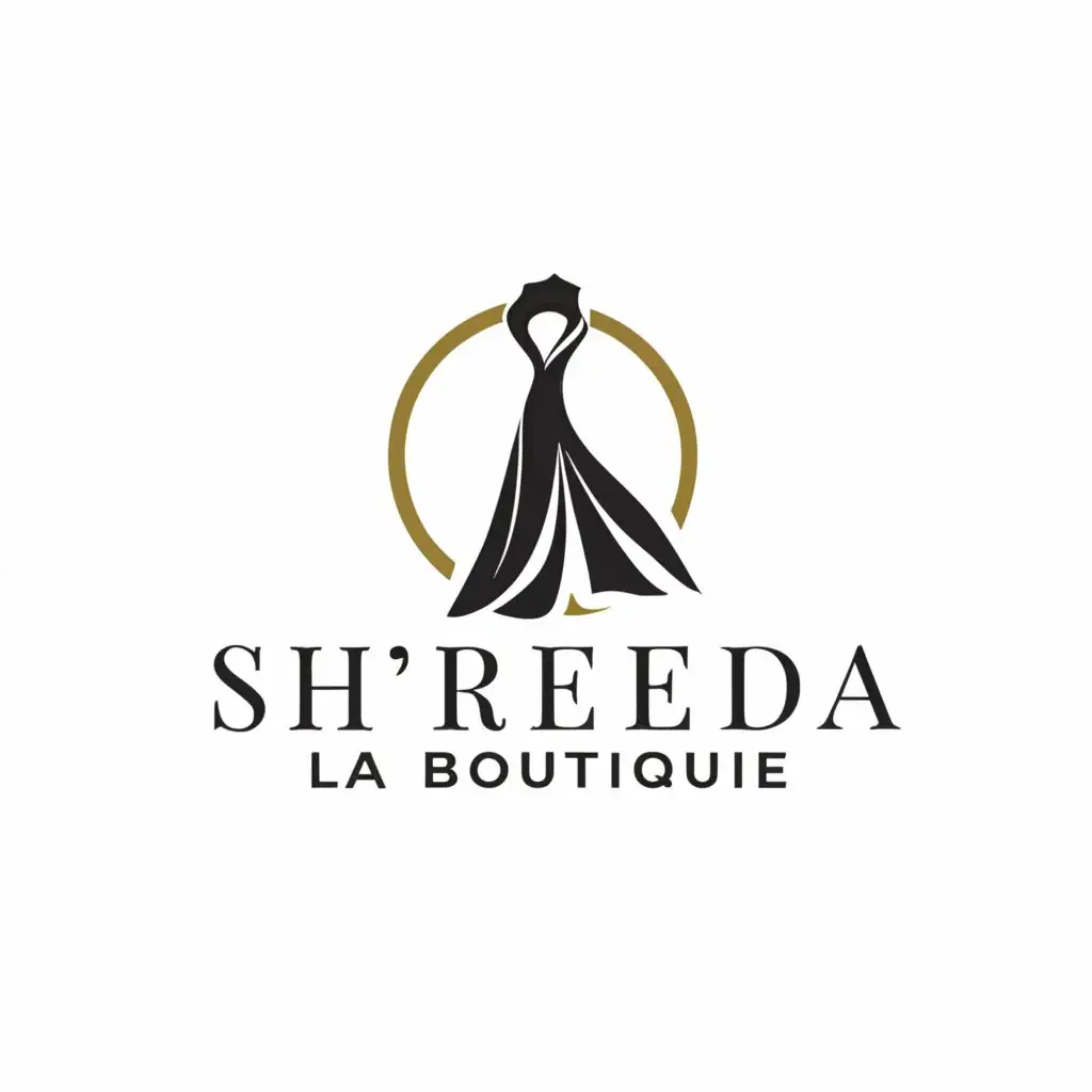 a logo design,with the text "Shreeda La Boutique", main symbol:Designer clothes,Moderate,clear background