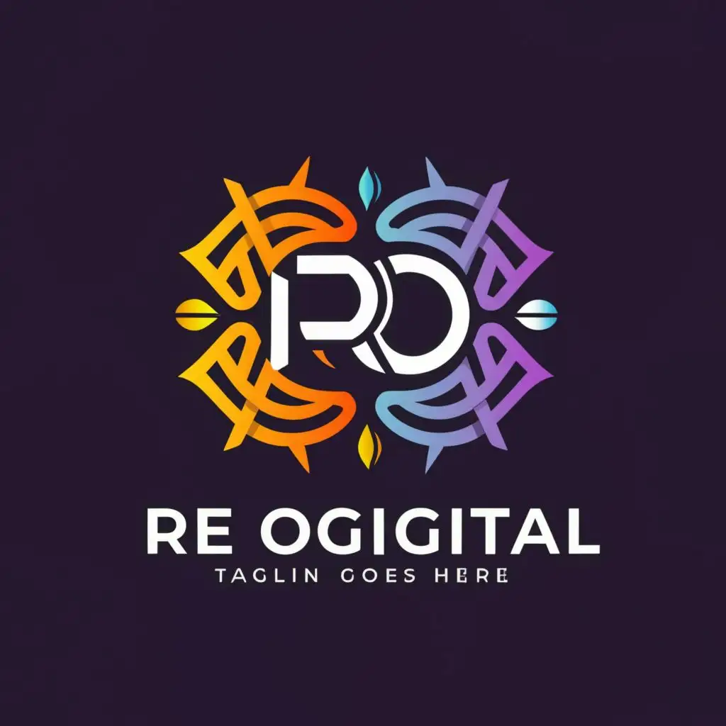 logo, a logo with a combination of the simple symbols of the letters "R" and "D" with additional ornaments with digital marketing logo nuances, with the text "ReogDigital", typography, be used in Technology industry