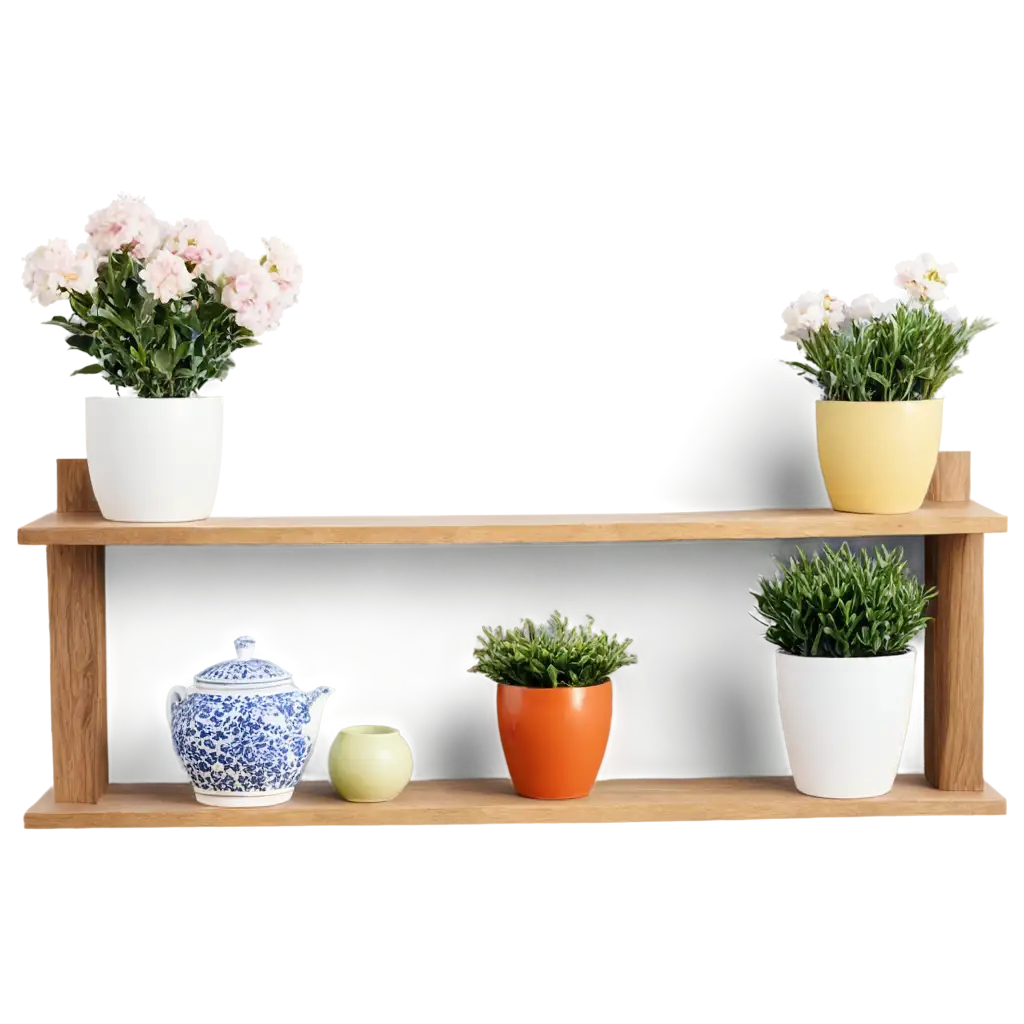 Vibrant-Pot-with-Flowers-on-Shelf-PNG-Enhance-Your-Space-with-Digital-Floral-Elegance