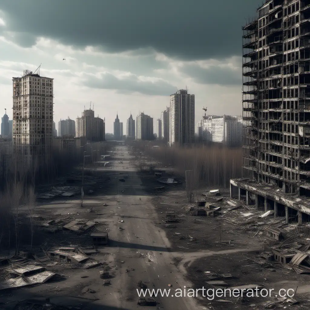 Dilapidated-Moscow-PostApocalypse-City-Center-Distant-View